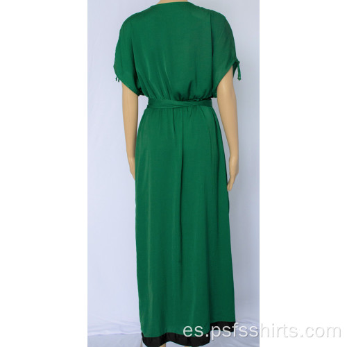 Vestido con cuello en V de temperamento para mujer